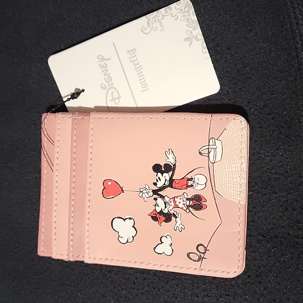 Loungefly Disney Mickey & Minnie Heart Ballon Card Holder
